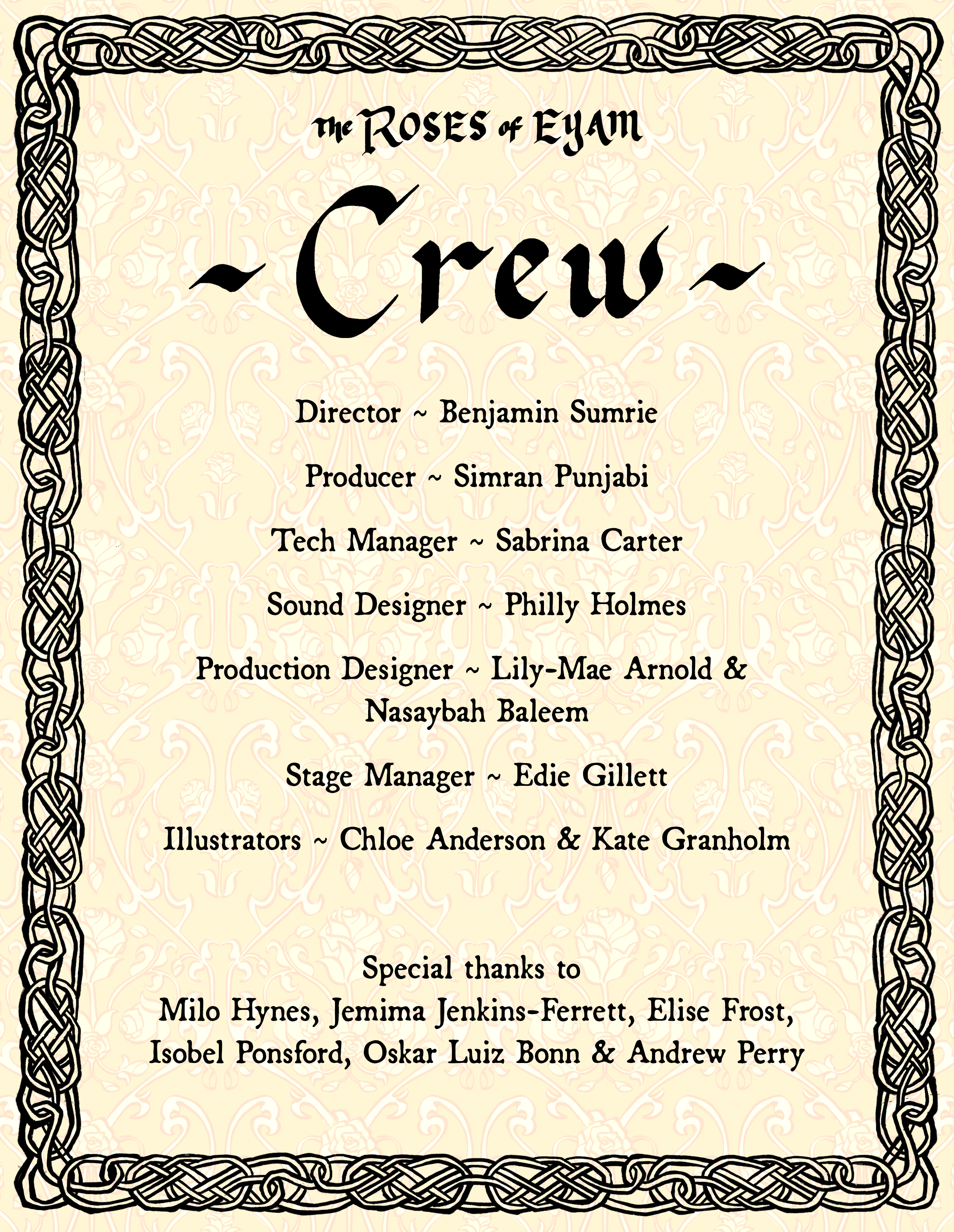 roses crew list